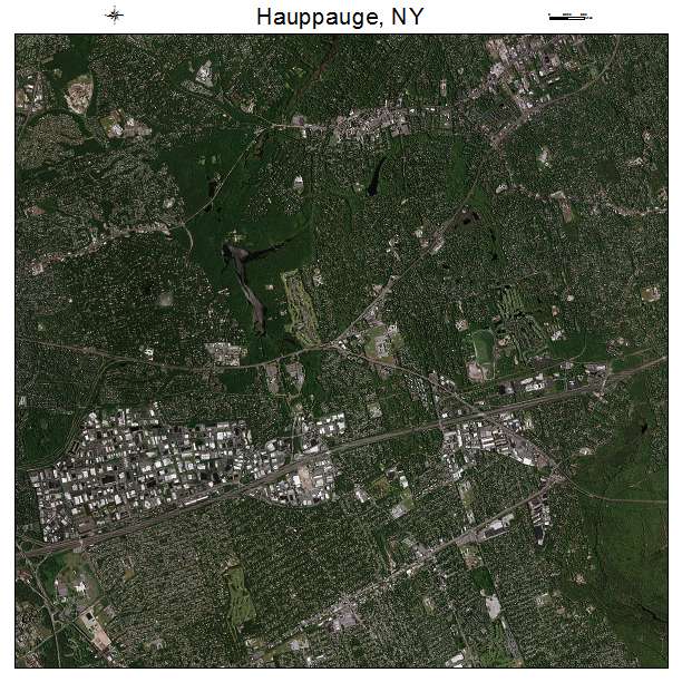 Hauppauge, NY air photo map