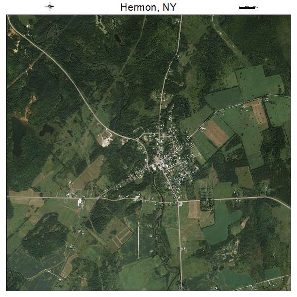 Hermon, NY air photo map