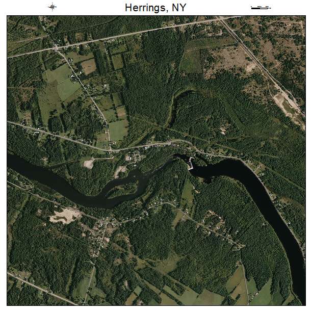 Herrings, NY air photo map