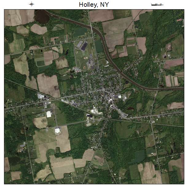 Holley, NY air photo map