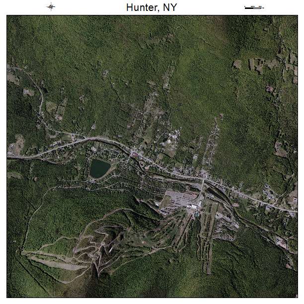 Hunter, NY air photo map