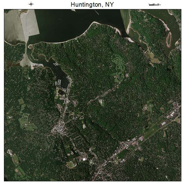 Huntington, NY air photo map