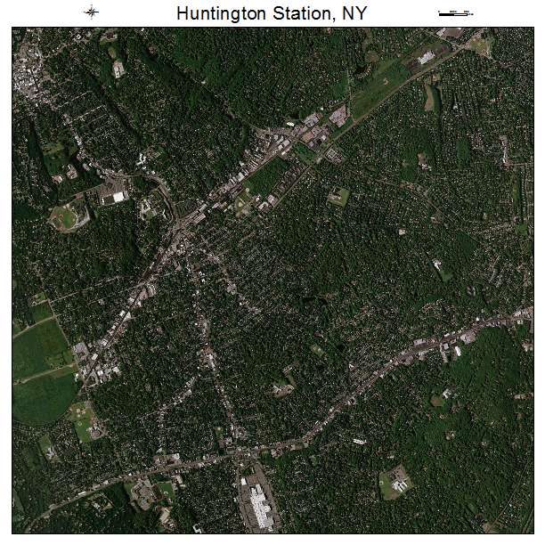 Huntington Station, NY air photo map