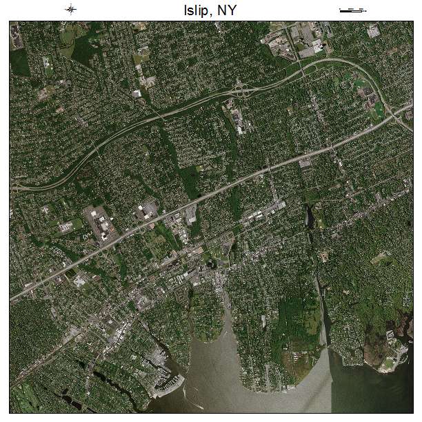 Islip, NY air photo map