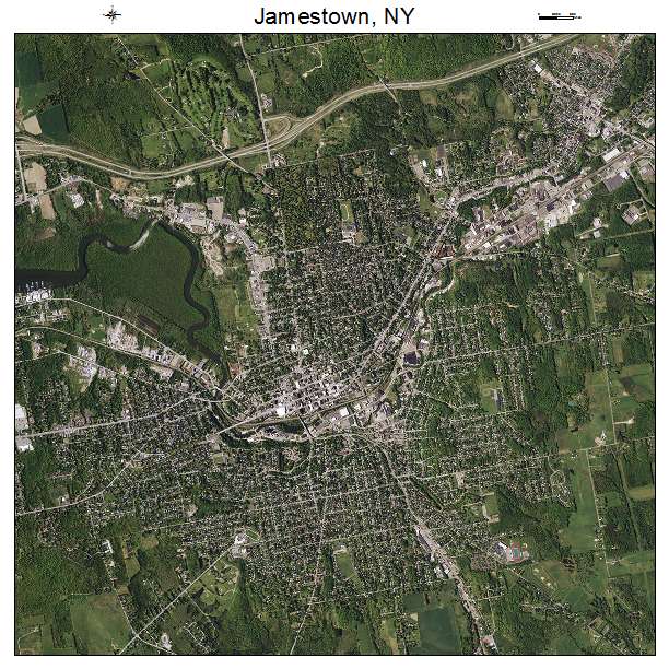 Jamestown, NY air photo map