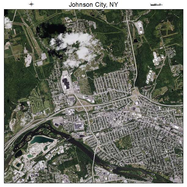 Johnson City, NY air photo map