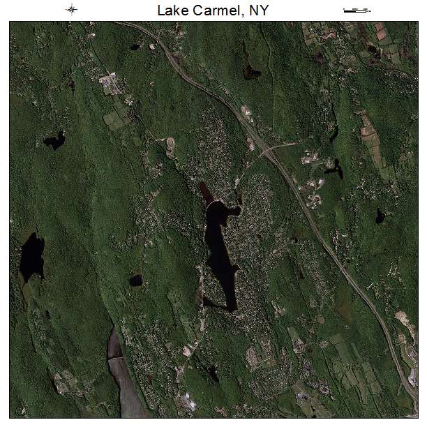 Lake Carmel, NY air photo map