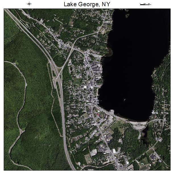 Lake George, NY air photo map