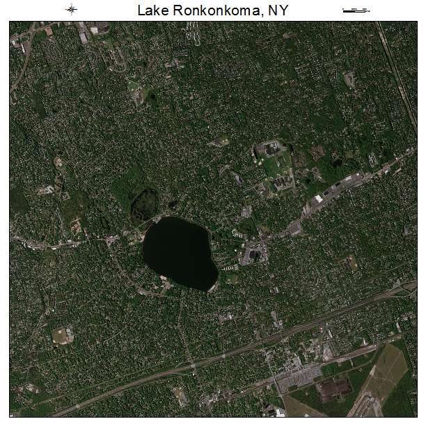 Lake Ronkonkoma, NY air photo map