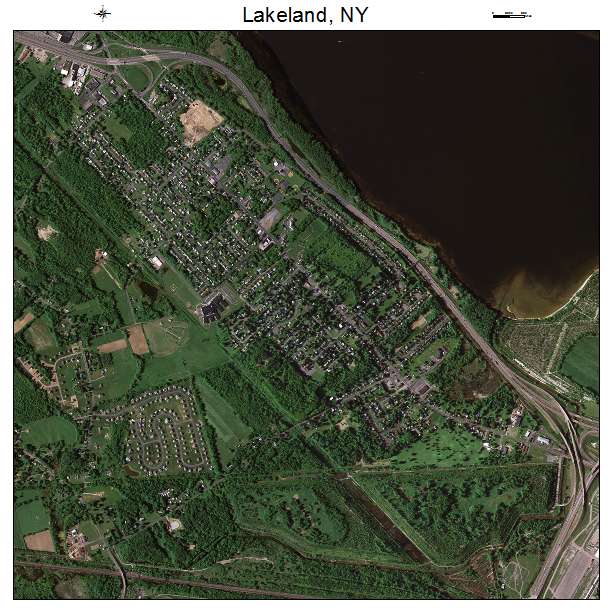 Lakeland, NY air photo map