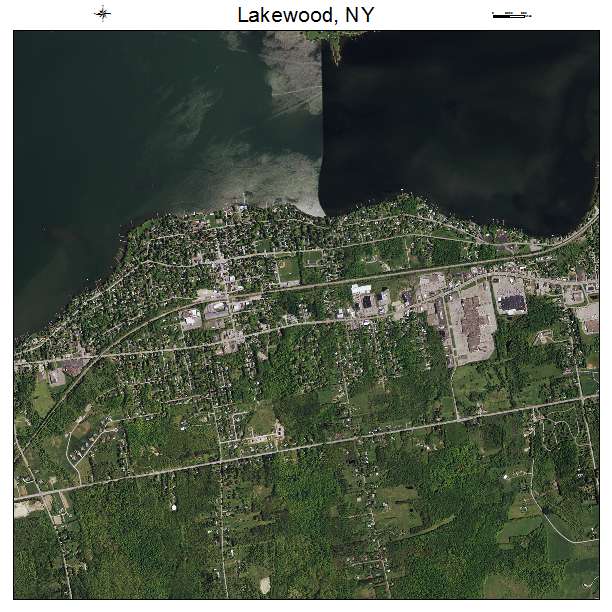 Lakewood, NY air photo map
