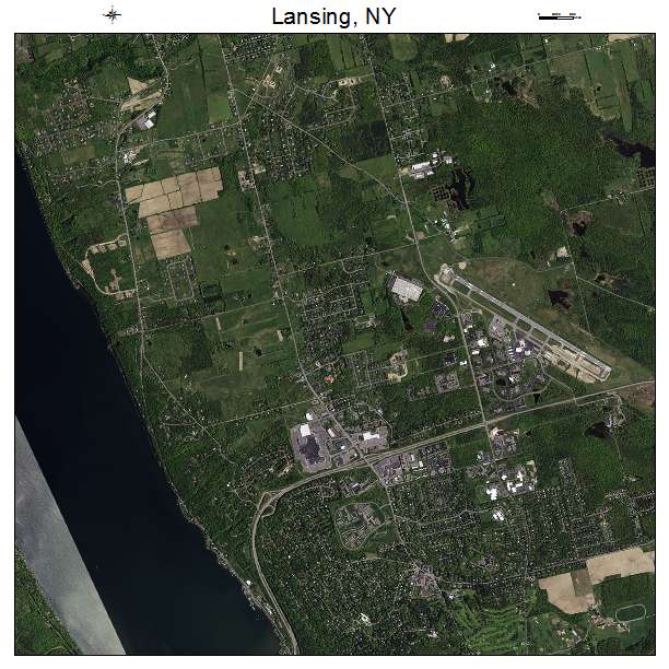 Lansing, NY air photo map