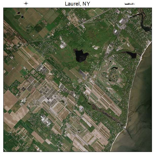 Laurel, NY air photo map