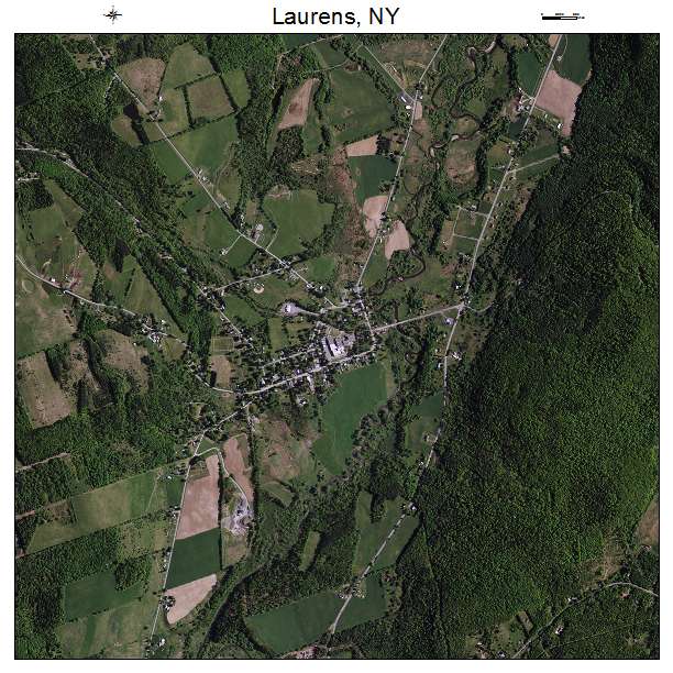 Laurens, NY air photo map