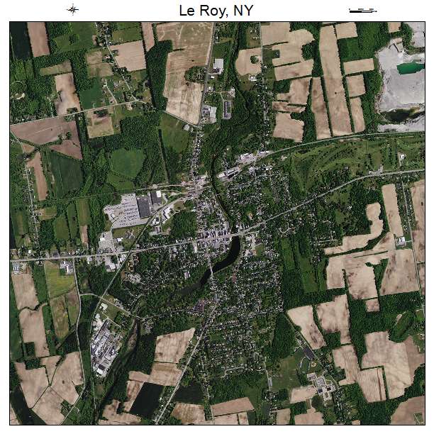 Le Roy, NY air photo map