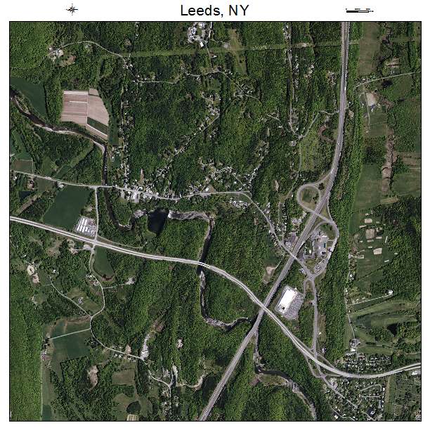 Leeds, NY air photo map