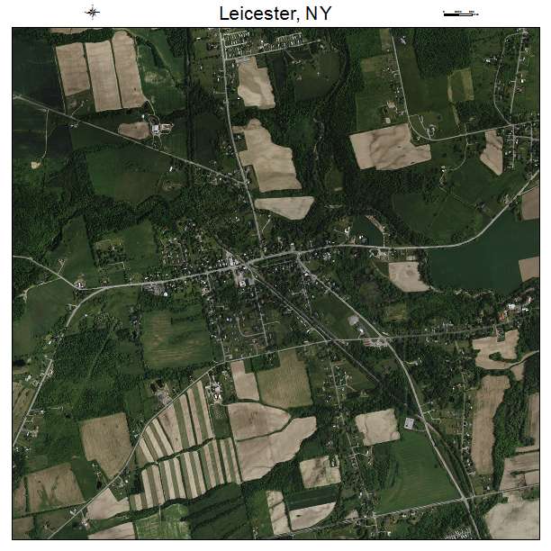 Leicester, NY air photo map