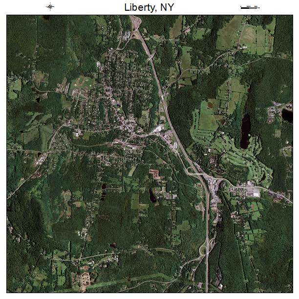 Liberty, NY air photo map