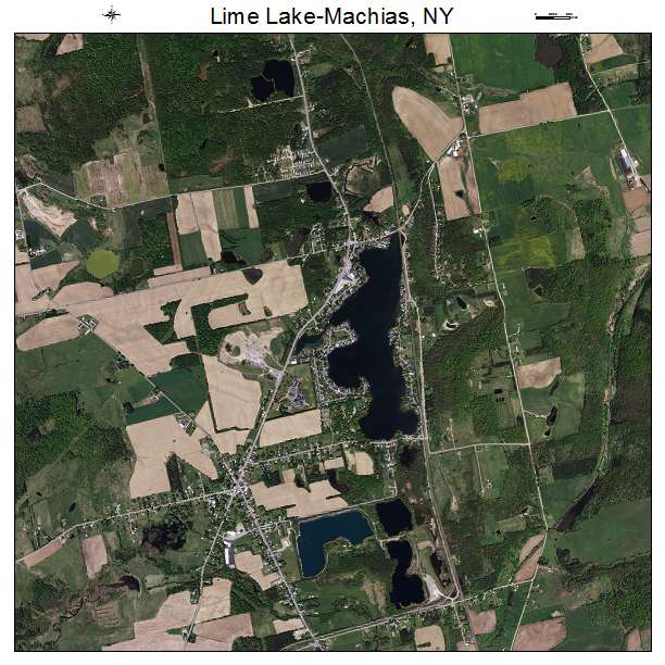 Lime Lake Machias, NY air photo map