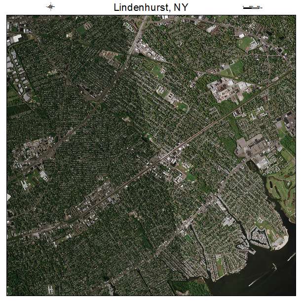 Lindenhurst, NY air photo map