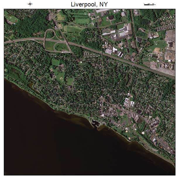 Liverpool, NY air photo map