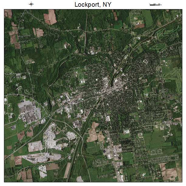 Lockport, NY air photo map