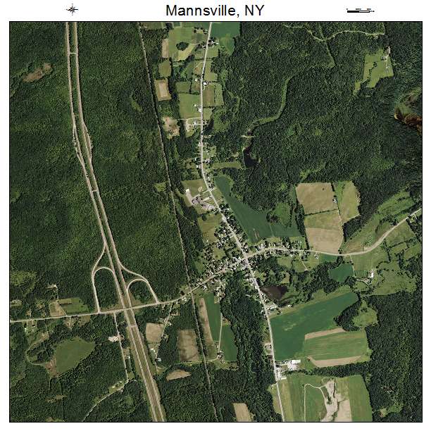 Mannsville, NY air photo map