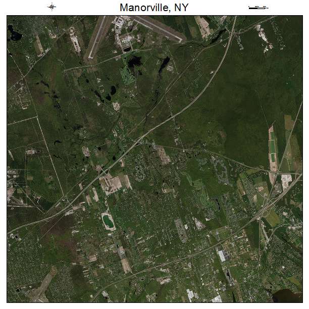 Manorville, NY air photo map