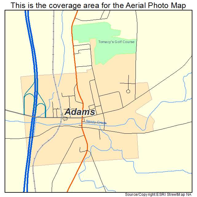 Adams, NY location map 