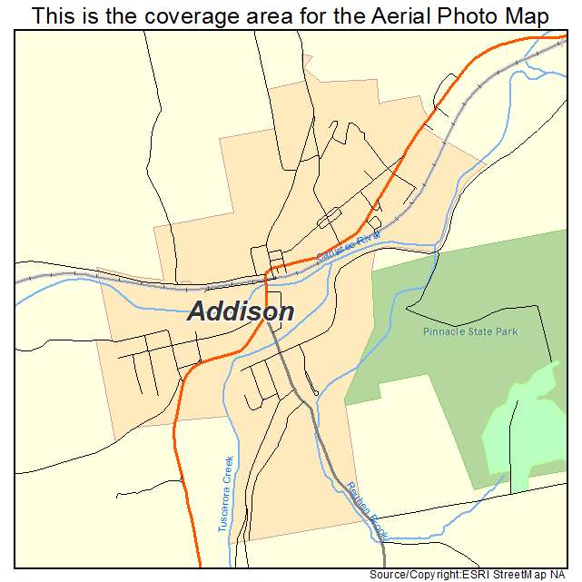 Addison, NY location map 