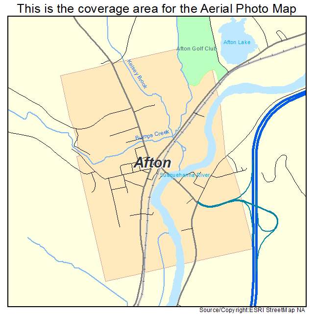 Afton, NY location map 