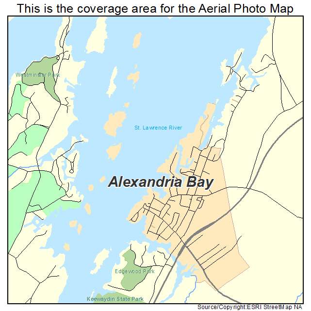 Alexandria Bay, NY location map 