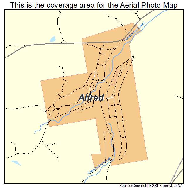 Alfred, NY location map 