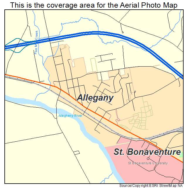 Allegany, NY location map 