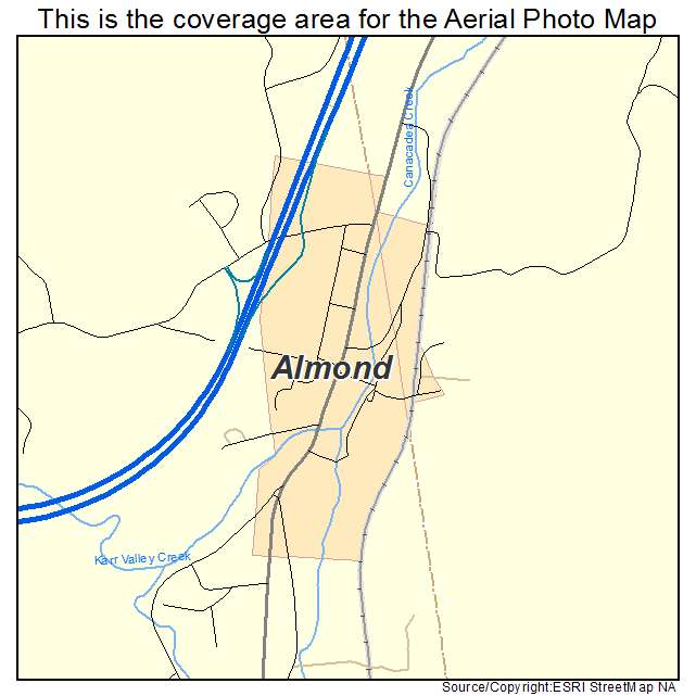 Almond, NY location map 