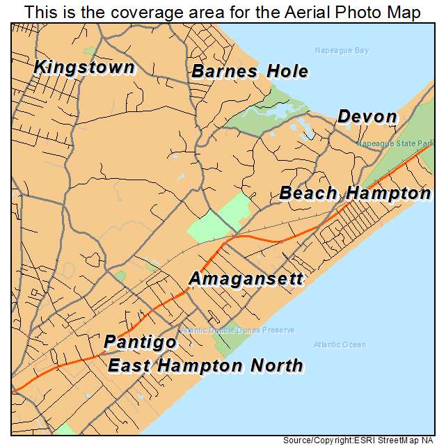 Amagansett, NY location map 