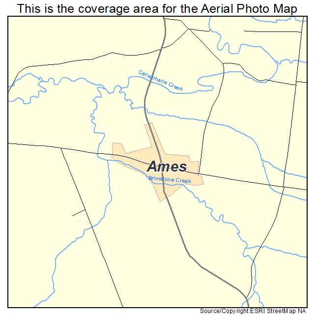Ames, NY location map 