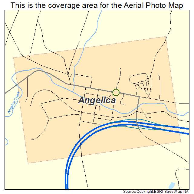 Angelica, NY location map 