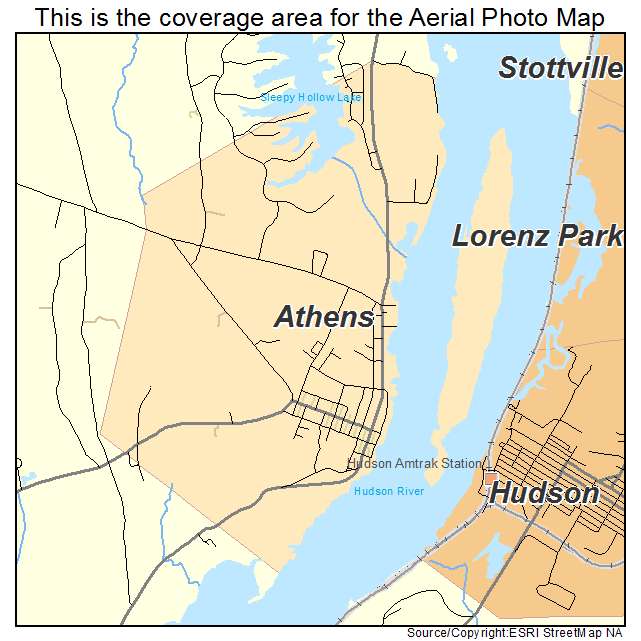Athens, NY location map 