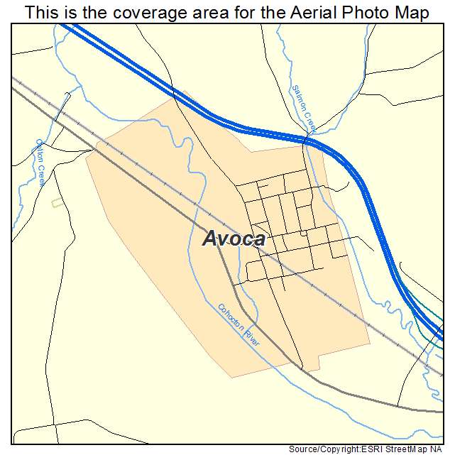 Avoca, NY location map 