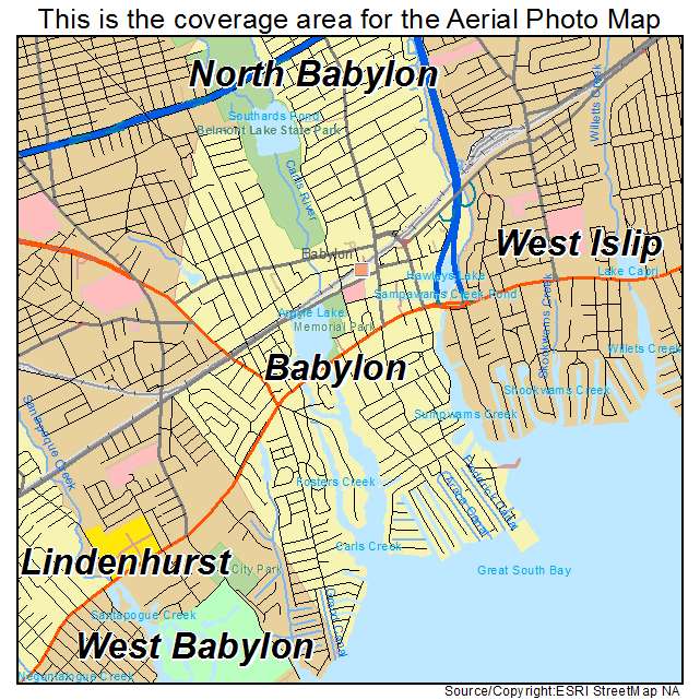 Babylon, NY location map 