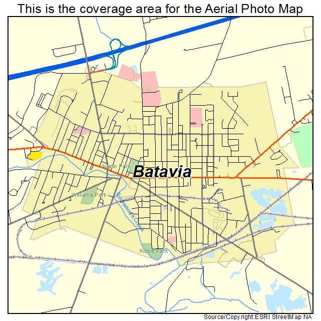 Batavia, NY location map 