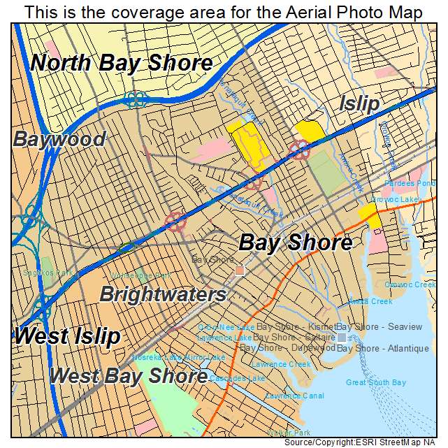 Bay Shore, NY location map 