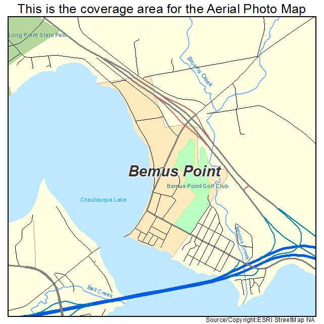 Bemus Point, NY location map 