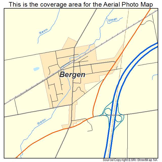 Bergen, NY location map 