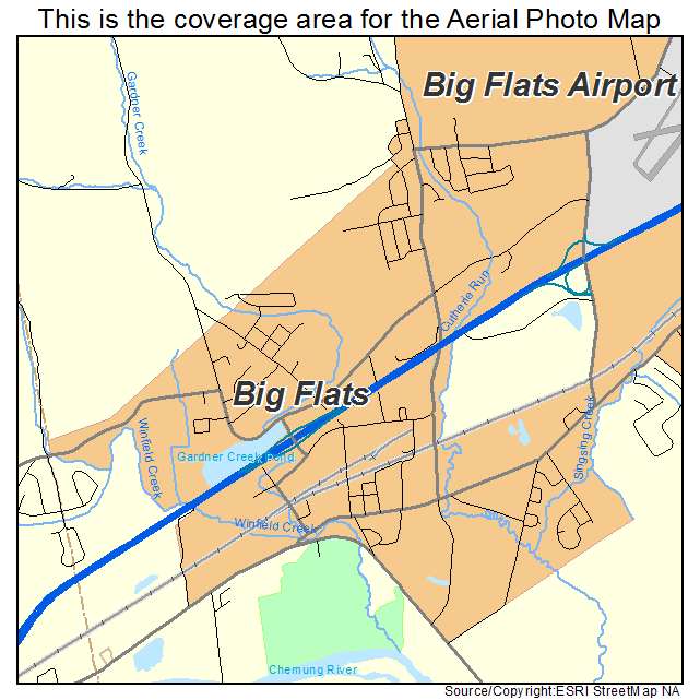Big Flats, NY location map 