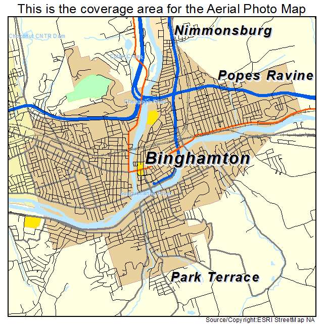 Binghamton, NY location map 