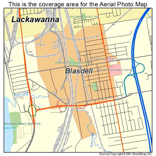 Blasdell, NY location map 