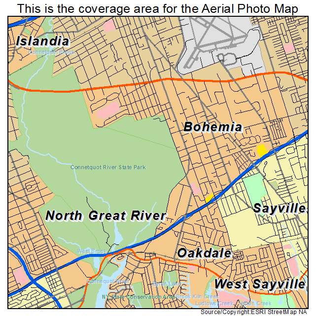 Bohemia, NY location map 