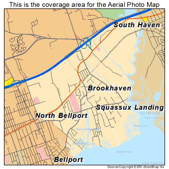 Brookhaven, NY location map 